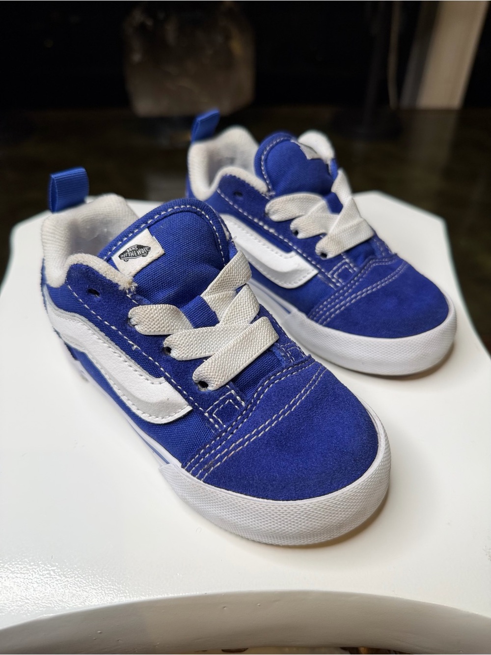 Vans Toddler Royal Blue & White Skate Shoes